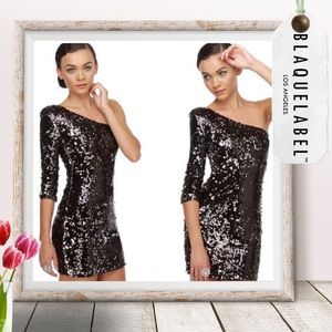 Blaque Label One Shoulder Sequined Dress Size XS